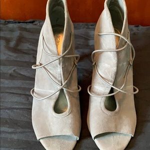 BCBGEneration open toe open top booties